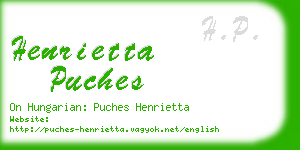 henrietta puches business card